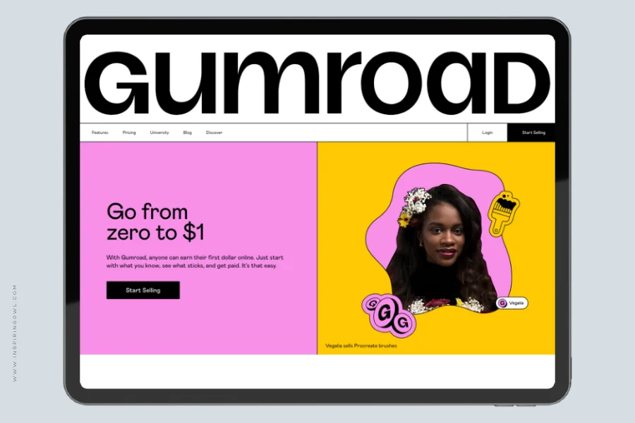 Meilleure plateforme de vente - Gumroad