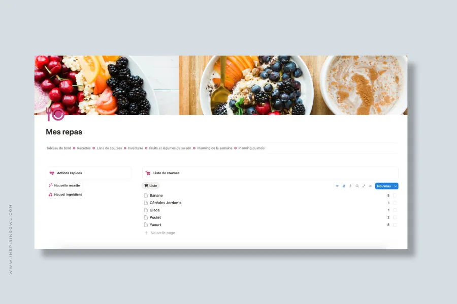 meal planner template notion